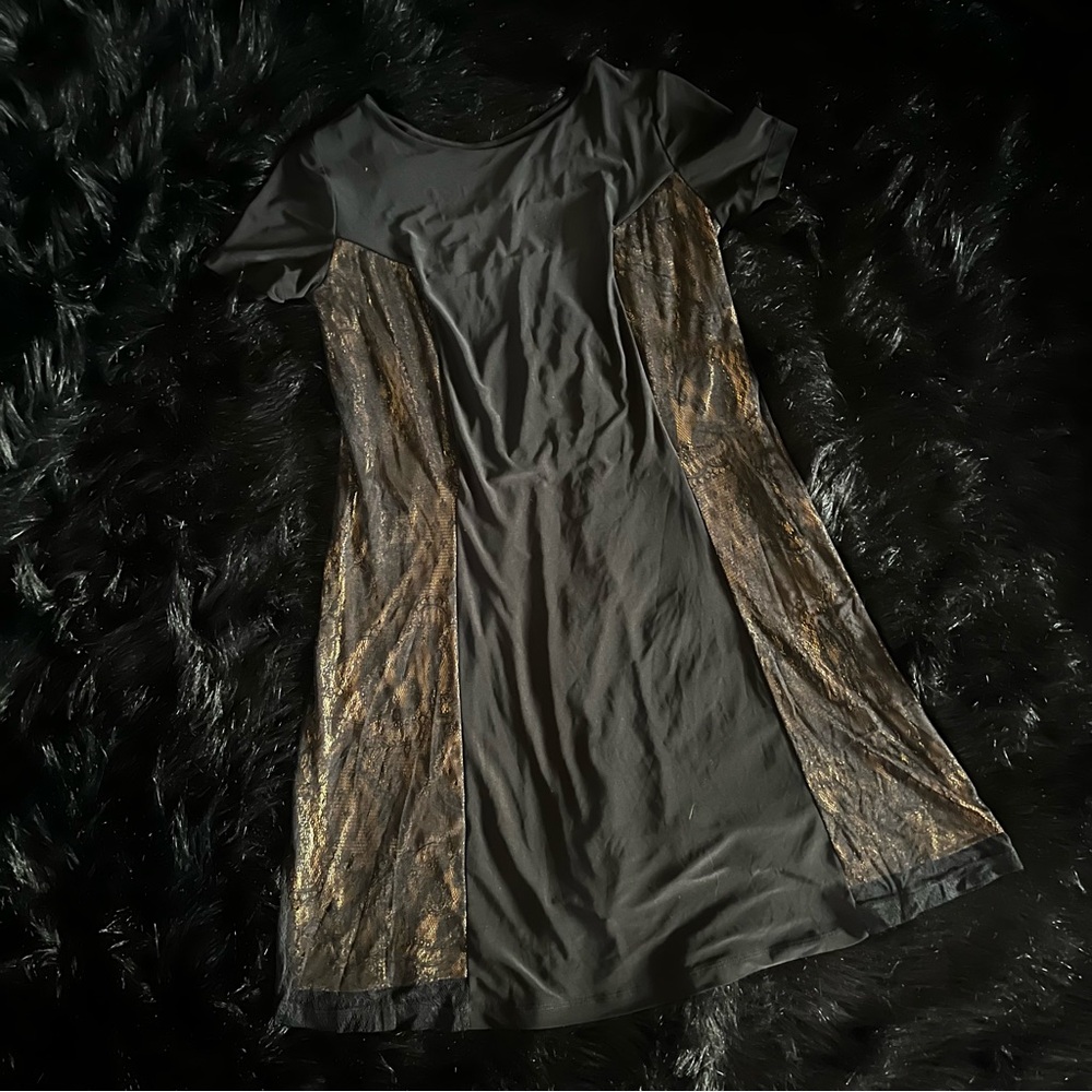 Black and Gold Dress